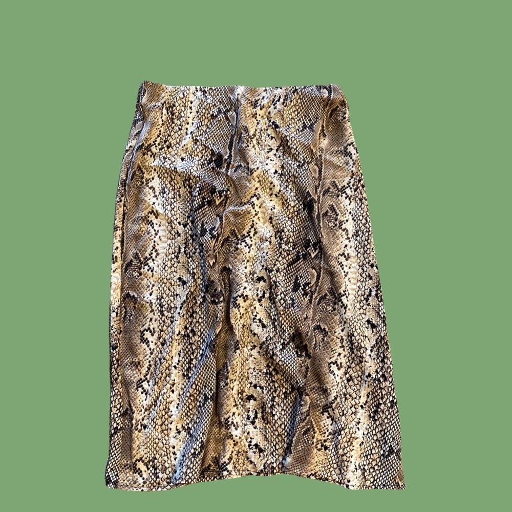 Sanctuary Animal Snake Skin Midi Skirt- size L